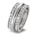 Juego de anillos 750/oro blanco de 18 quilates Circonita