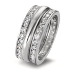 Juego de anillos 750/oro blanco de 18 quilates Circonita