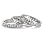 Juego de anillos 750/oro blanco de 18 quilates Circonita