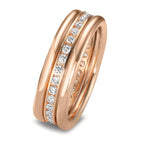 Juego de anillos 750/oro rojo de 18 quilates Diamante 0.50 ct, w-si