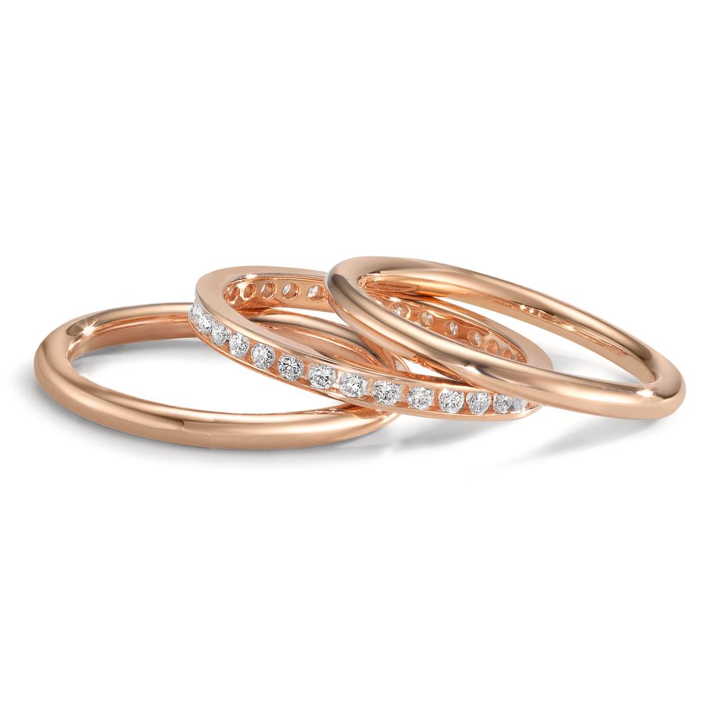 Juego de anillos 750/oro rojo de 18 quilates Diamante 0.50 ct, w-si