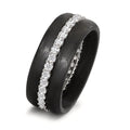 Juego de anillos 750/oro blanco de 18 quilates, Carbón Diamante 0.75 ct, w-si
