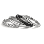 Juego de anillos 750/oro blanco de 18 quilates, Titanio
