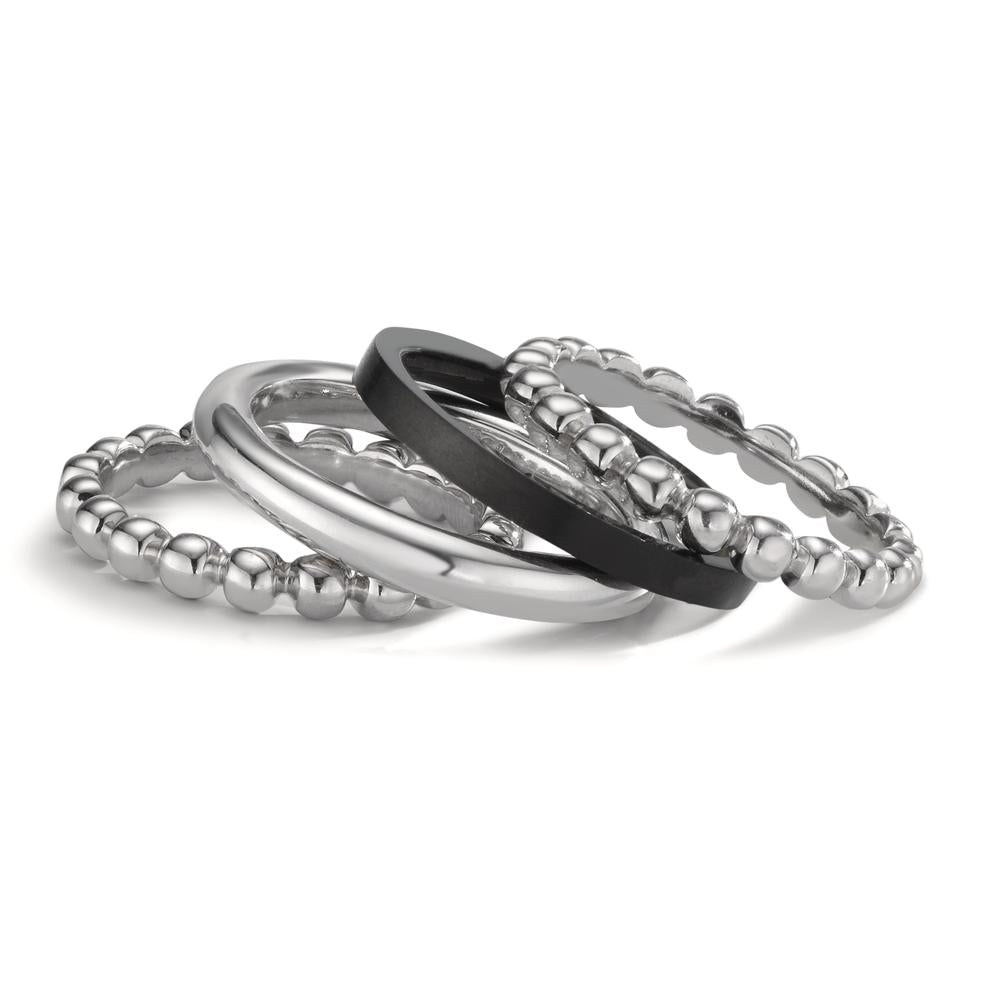 Juego de anillos 750/oro blanco de 18 quilates, Titanio