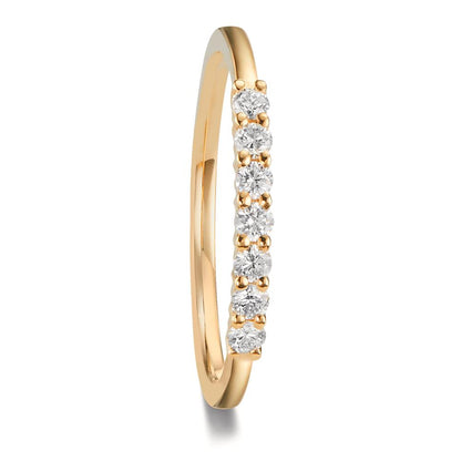 Anillo de pareja 750/oro amarillo de 18 quilates Diamante 0.259 ct, 7 piedras, w-si