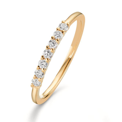 Anillo de pareja 750/oro amarillo de 18 quilates Diamante 0.259 ct, 7 piedras, w-si