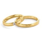 Anillo de pareja 750/oro amarillo de 18 quilates Diamante 0.09 ct, w-vsi