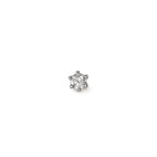 Pendientes 1ud 750/oro blanco de 18 quilates Diamante 0.04 ct, w-si Ø2.5 mm