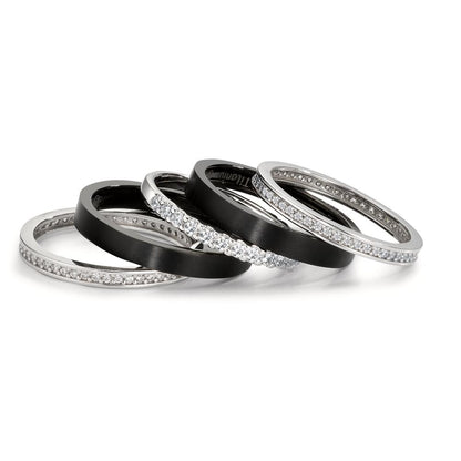 Juego de anillos Circonita