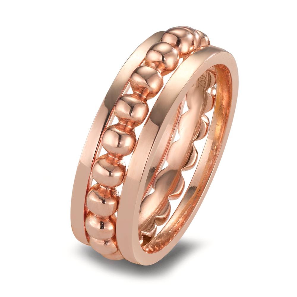 Juego de anillos 750/oro rojo de 18 quilates
