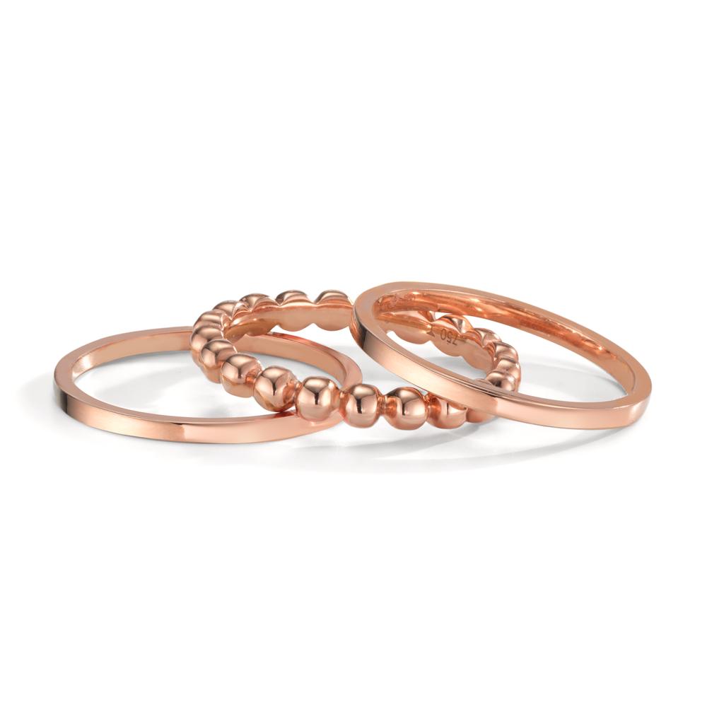Juego de anillos 750/oro rojo de 18 quilates