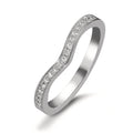 Anillo de memoria 750/oro blanco de 18 quilates Diamante 0.095 ct, 19 piedras, tw-vsi