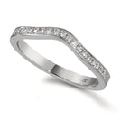 Anillo de memoria 750/oro blanco de 18 quilates Diamante 0.095 ct, 19 piedras, tw-vsi