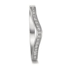 Anillo de memoria 750/oro blanco de 18 quilates Diamante 0.095 ct, 19 piedras, tw-vsi