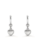 Aros con colgante Plata Corazón