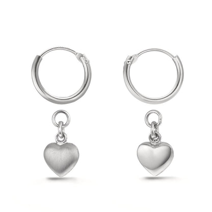 Aros con colgante Plata Corazón