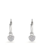 Aros con colgante Plata Circonita 6 piedras Corazón