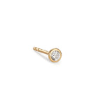 Pendientes 1ud 750/oro amarillo de 18 quilates Circonita Ø3 mm