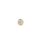 Pendientes 1ud 750/oro amarillo de 18 quilates Circonita Ø3 mm
