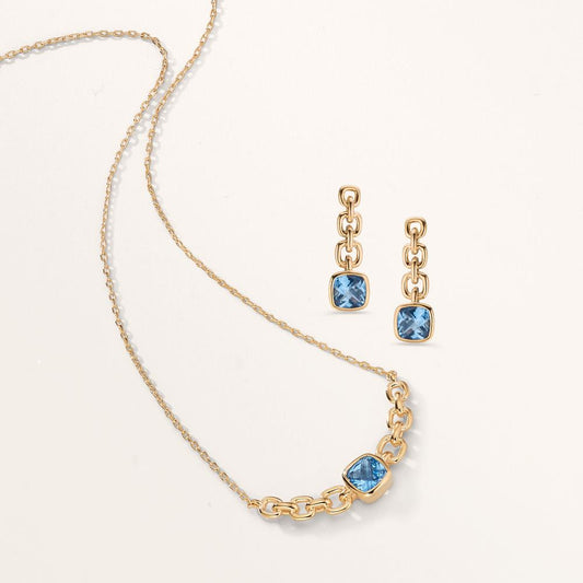 Collar Bronce Circonita Dorado 40-45 cm