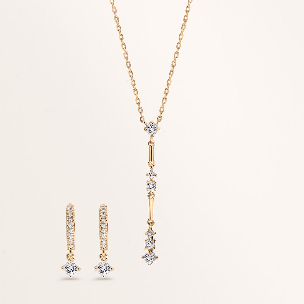 Aro con bisagra Bronce Circonita 22 piedras Dorado