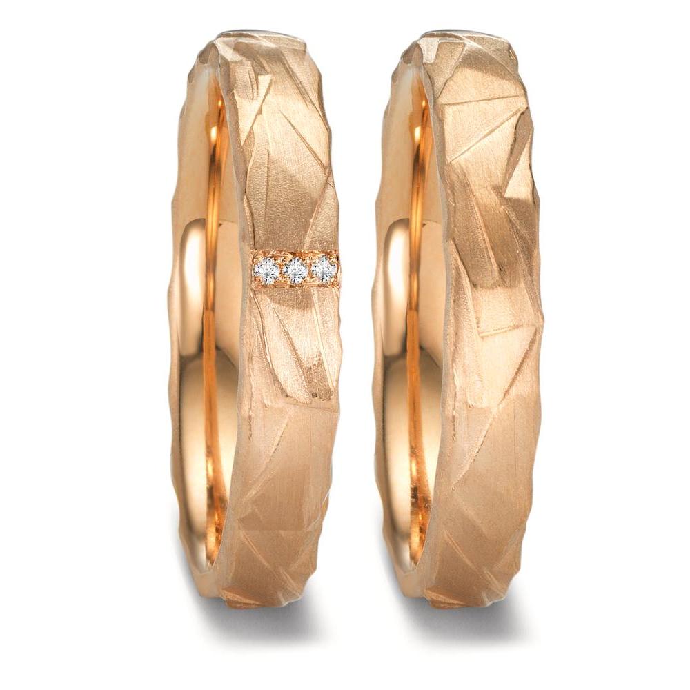 Anillo de pareja 750/oro rosa de 18 quilates