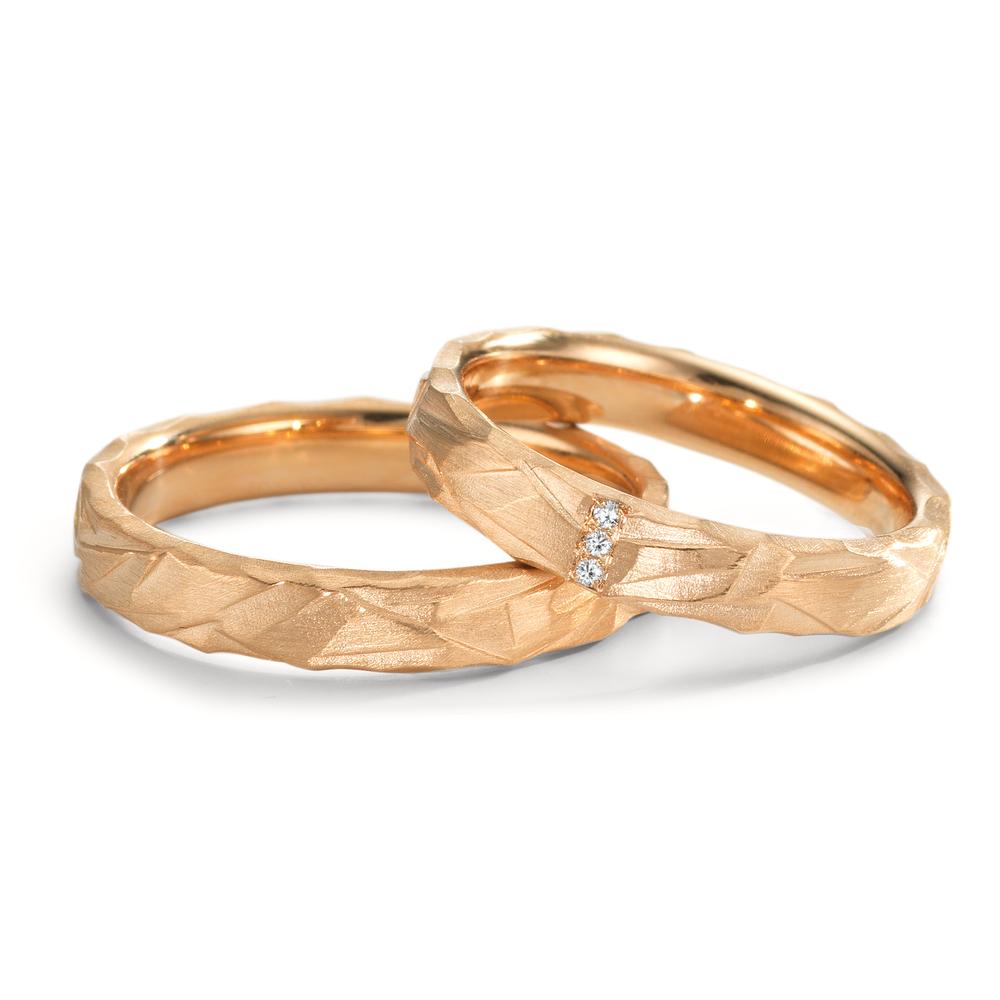 Anillo de pareja 750/oro rosa de 18 quilates