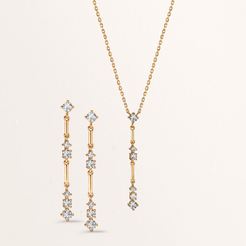 Collar Bronce Circonita 6 piedras 40-45 cm