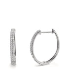 Aro con bisagra 750/oro blanco de 18 quilates Diamante 0.25 ct, 84 piedras, w-si