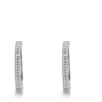 Aro con bisagra 750/oro blanco de 18 quilates Diamante 0.25 ct, 84 piedras, w-si