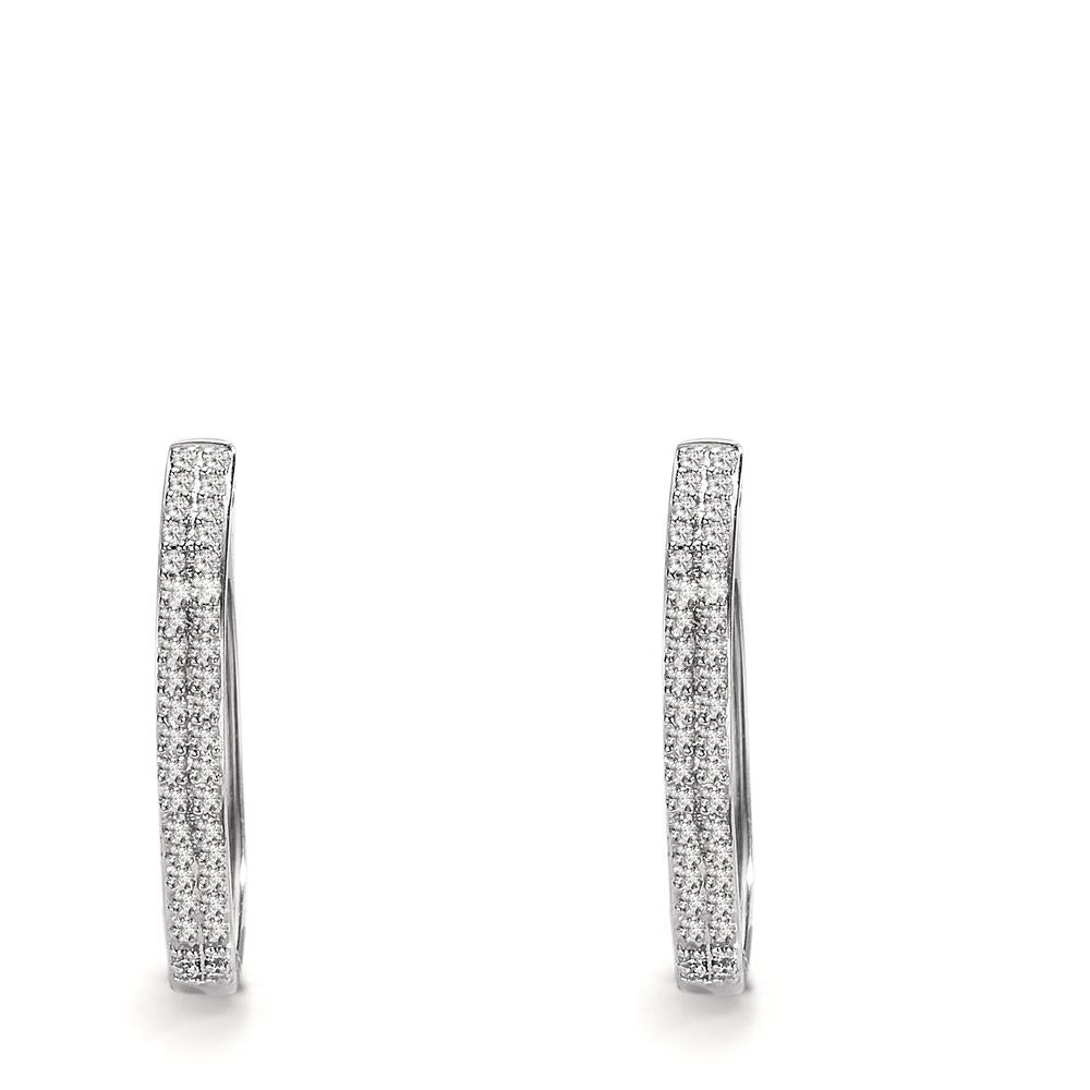 Aro con bisagra 750/oro blanco de 18 quilates Diamante 0.25 ct, 84 piedras, w-si