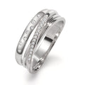 Anillo de dedo 750/oro blanco de 18 quilates Diamante 0.11 ct, w-si