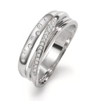 Anillo de dedo 750/oro blanco de 18 quilates Diamante 0.11 ct, w-si