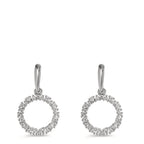 Pendientes 750/oro blanco de 18 quilates Diamante 0.33 ct, w-si Ø12.5 mm