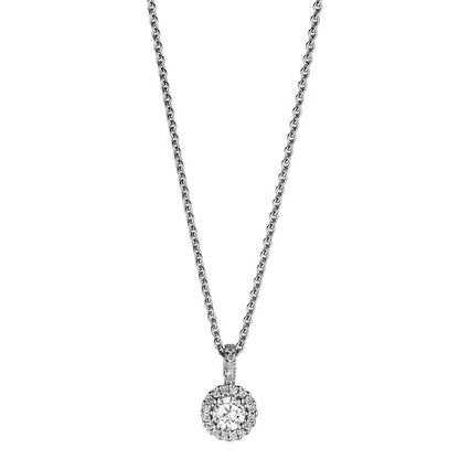 Collar 750/oro blanco de 18 quilates Diamante 0.24 ct, w-si 40-42 cm