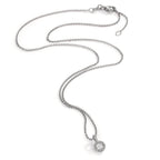 Collar 750/oro blanco de 18 quilates Diamante 0.24 ct, w-si 40-42 cm