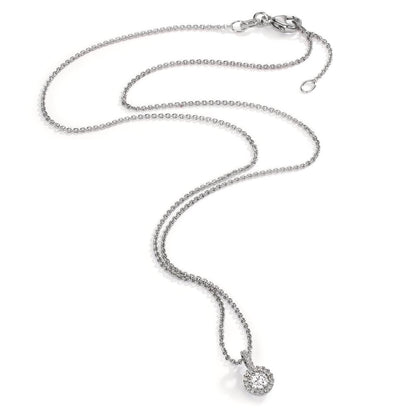 Collar 750/oro blanco de 18 quilates Diamante 0.24 ct, w-si 40-42 cm