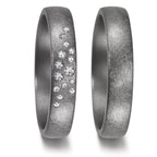 Anillo de pareja 999 tantalio Diamante 0.105 ct, 15 piedras, w-si