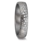 Anillo de pareja 999 tantalio Diamante 0.104 ct, 12 piedras, w-si