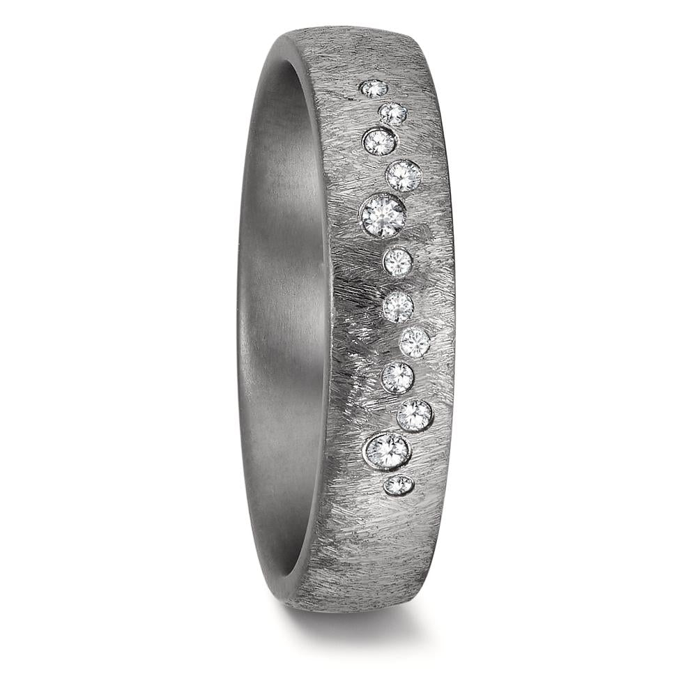 Anillo de pareja 999 tantalio Diamante 0.104 ct, 12 piedras, w-si