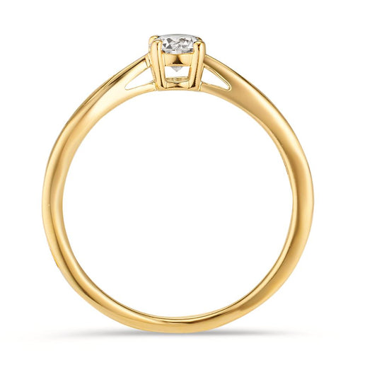 Anillo solitario 750/oro amarillo de 18 quilates Diamante 0.25 ct, w-si