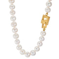 Collar Plata Amarillo Dorado Perla cultivada de agua dulce 11-11.5 mm 50 cm