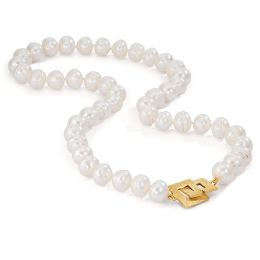 Collar Plata Perla cultivada de agua dulce 10-10.5 mm 52 cm