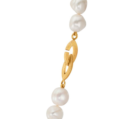 Collar Plata Amarillo Dorado Perla cultivada de agua dulce, 11 mm 46 cm