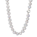 Collar 750/oro blanco de 18 quilates Perla cultivada de agua dulce Gris 10.5-11 mm 42 cm
