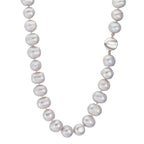 Collar 750/oro blanco de 18 quilates Perla cultivada de agua dulce Gris 10.5-11 mm 42 cm