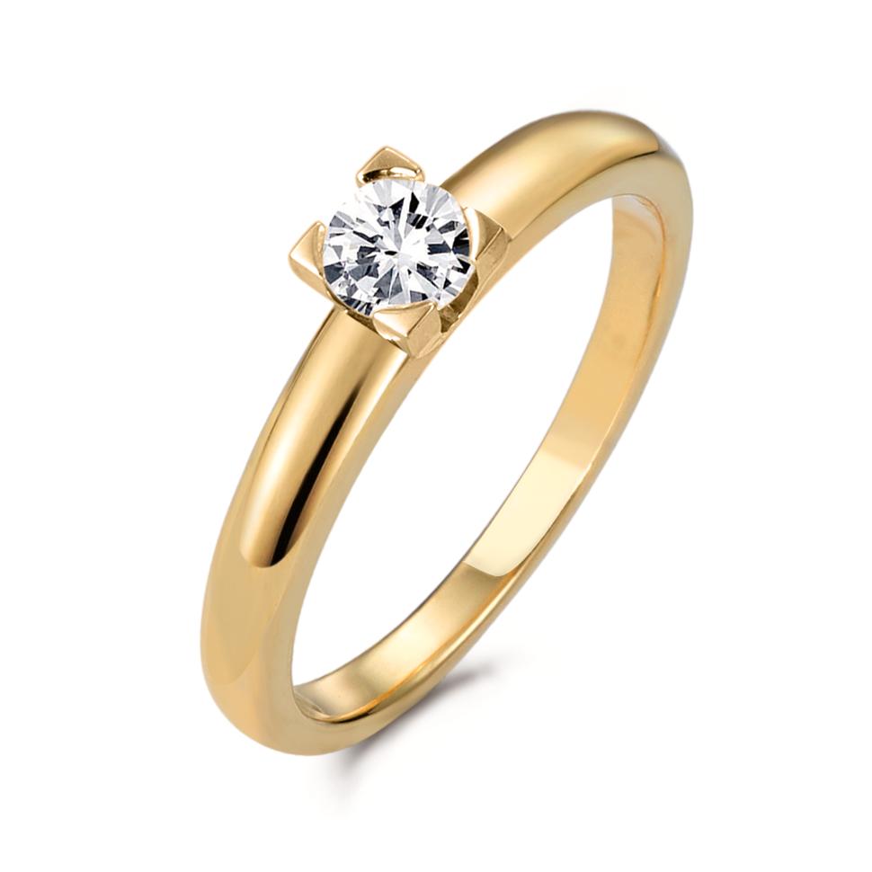 Anillo solitario 750/oro amarillo de 18 quilates Diamante 0.30 ct, w-si