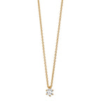 Collar 750/oro amarillo de 18 quilates Diamante 0.15 ct, w-si 40-42 cm