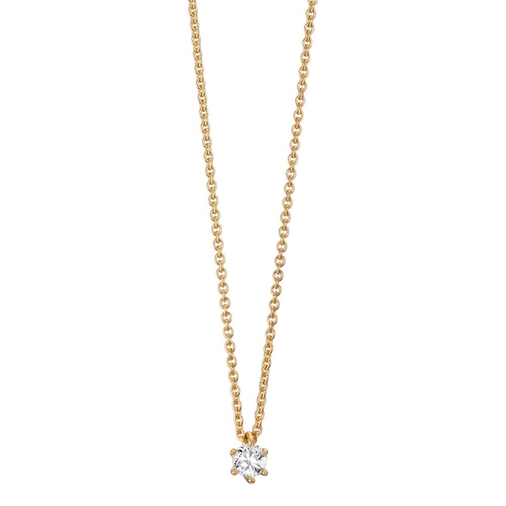 Collar 750/oro amarillo de 18 quilates Diamante 0.15 ct, w-si 40-42 cm