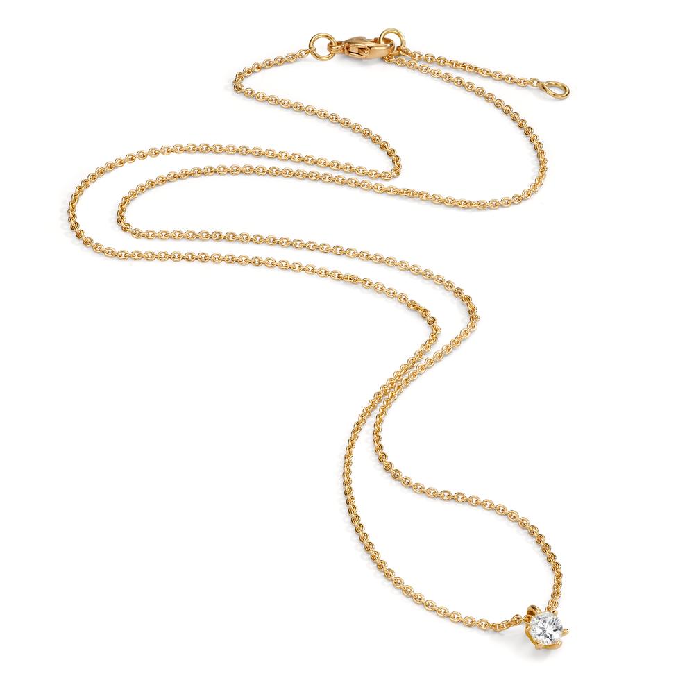 Collar 750/oro amarillo de 18 quilates Diamante 0.15 ct, w-si 40-42 cm
